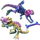 YGCHEN 3D Gedrucktes Dinosaurier Skelett Figuren Flexible Gelenke Dinosaurier...