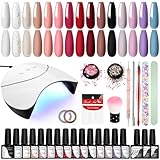 VANREESA U V Nagellack Set, 15 Farben Gel Nagellack Set mit 36W Nagellampe Gel...