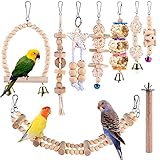 Vogelspielzeug - Papageienspielzeug, 9 Stück Vogelkäfig Schaukelspielzeug,...