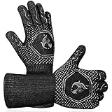 Grillhandschuhe Hitzebeständig 800 Grad: Premium Feuerfeste Handschuhe für...