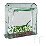 Relaxdays Tomaten Gewächshaus, HBT: 154 x 152 x 50 cm, Eisen & PE-Gitterfolie,...