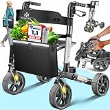 KESSER Rollator Aluminium Set, Leichtgewicht-Reiserollator mit Vollausstattung,...