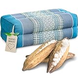 livasia Block Yogakissen eckig - 17x34x12cm - Meditationskissen mit Kapok,...