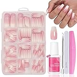 Nagel Tips Set - 240 Stück Französisch Falsche Nägel Zum Aufkleben - Weiß...