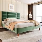 Merax Polsterbett 140x200 cm, Doppelbett, Bett mit Lattenrost und Stauraum unter...