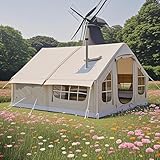 6-8 Personen Zelt Luftzelt Aufblasbare Camping Mit Ofenloch & Oberlicht, Großes...