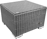 RS Trade® Exclusive 'Toscana' Polyrattan Beistelltisch mit verstärktem...