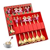 Weihnachtslöffel set, 6 Stück Weihnachts kaffee Löffel, weihnachtsgeschirr,...