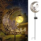 Axafnev Solarlampen für Außen Gartendeko für Draußen Wetterfest Upgrade Mond...