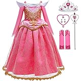 Snyemio Dornröschen Kostüm Kinder Mädchen Prinzessin Aurora Rosa Kleid...