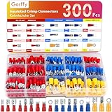 Gorffy Kabelschuhe 300 Pcs, Flachsteckhülsen Sortiment 0,5-6,0mm², Elektro...