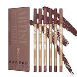 6 PCS Lip Liner Pencil Set - Matte Nude Lip Contour Lipliner, Waterproof Long...