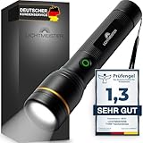 LICHTMEISTER® LED Taschenlampe Aufladbar - Extrem Hell (1000 Lumen, 4000 mAh...