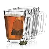 Sahm Teegläser mit Henkel (6er Set) - 260ml Glühweintassen Glas -...