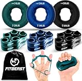 FitBeast Griffkrafttrainer, Fingertrainer, Unterarmstärker 9-teiliges Set,...