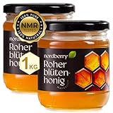 Nordberry 1 kg Roher Blütenhonig – reiner, naturbelassener und ungefilterter...
