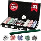 Kyto Pokerkoffer 300-tlg. Poker Set - Ideales Texas Holdem Set - Mit Koffer,...