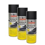 NIGRIN 3x 74112 Lackspray Color Schwarz matt 400 ml