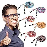 通用 Mehrfarbig Brillenband Damen, 6 Stück Brillen Halter Kette, 5mm...