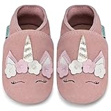 IceUnicorn Lauflernschuhe Baby Krabbelschuhe Lederschlappen Babys Jungen...