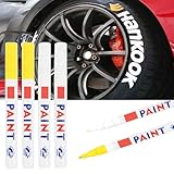 Altaroo 4 Stück Reifenstift, Reifen Stift Weiß Gelb, Reifen Stift Weiß...