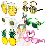 UGBO Party Brillen Lustige Brille Hawaiian Tropical Sonnenbrillen Partybrille...