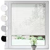 Sonello Aluminium Jalousie 60cm x 100cm Weiß Alu Jalousie Klemmfix ohne Bohren...