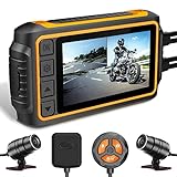 IXROAD Dashcam Motorrad, 1080P Dash Cam Dual Kamera Wasserdicht Vorne und Hinten...