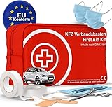 Auto Verbandskasten - Neue Norm 2024 - zertifiziert DIN 13164 - STVO & 2x Maske...