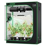 VIVOSUN Growzelt 120x60x150cm Grow Tent aus hochreflektierendes Mylar mit...