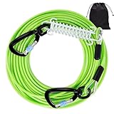 Hofleine für große Hunde 9M Profi | Industriestarkes 1000LBS Edelstahl-Kabel...