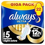 Always Ultra Binden Damen Gr. 5, Secure Night Extra (22 Damenbinden mit...