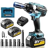 HECUSAM 1000 N.m Akku Schlagschrauber, 1/2' Bürstenloser Motor Schlagschrauber...