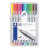 STAEDTLER Fineliner triplus, superfeine, metallgefasste Spitze, Linienbreite ca....