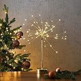MARELIDA LED Stern Feuerwerk - Dekoleuchte - stehend - 90 warmweiße LED - H:...