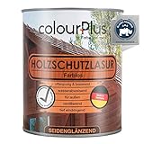 colourPlus® Holzschutzlasur (750ml, farblos) seidenglänzende Holzlasur Außen-...