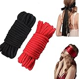 2 Stücke Bondageset Seil,Weiches 2 x 5m (Rot Schwarz),2 Stücke...