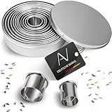 AVANA Edelstahl Ausstechformen 12 Stück Ringe Keksformen Cutter Set Speiseringe...