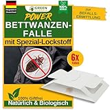 Bettwanzen Falle mit Spezial-Lockstoff - 6x Bettwanzen Fallen - umweltfreundlich...