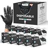 The Real Touch Einweghandschuhe, Schwarze Nitrilhandschuhe - 100 Stück...