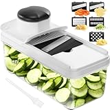 5 in 1 Mandoline Gemüsehobel Gemüsereibe - Gurkenhobel Dünne Scheiben - Reibe...