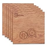Creatorally 3mm Sperrholzplatte, 6 Stück Sperrholz 30x30cm Unbehandeltes Holz,...