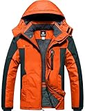 GEMYSE Herren Wasserdichte Berg-Skijacke Winddichte Fleece Outdoor-Winterjacke...