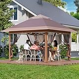 Devoko Pop Up Pavillon 3,25 x 3,25 Wasserdicht Stabil, Gartenpavillon mit Extra...