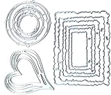 Stanzformen, Prägeschablonen, 3 Stück geometrischer Rahmen aus Kreis,...