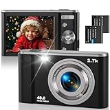 Digitalkamera Fotokamera FHD 2.7K 44MP, 2,8 '' LCD Fotoapparat mit Webcam...