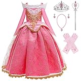 KANDEMY Mädchen Prinzessin Aurora Kostüm Kinder Dornröschen Kleid Karneval...