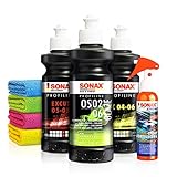 Politur Set: Sonax ExCut 05-05 + Ex 04-06 + OS 02-06 (je 250ml) + Sonax Ceramic...