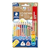 STAEDTLER Buntstift Noris jumbo, erhöhte Bruchfestigkeit, Dreikantform,...