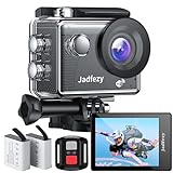 Jadfezy WiFi Action Cam HD 1080P, 12MP Action Kamera mit Fernbedienung,...
